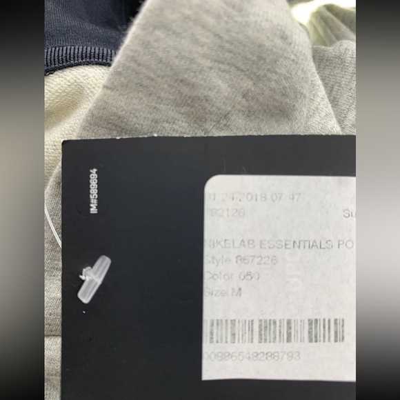 Rare Nike Nikelab Essential PO Hoodie Jumper Jacket Gray Men Size 867226-050 M - Picture 5 of 9